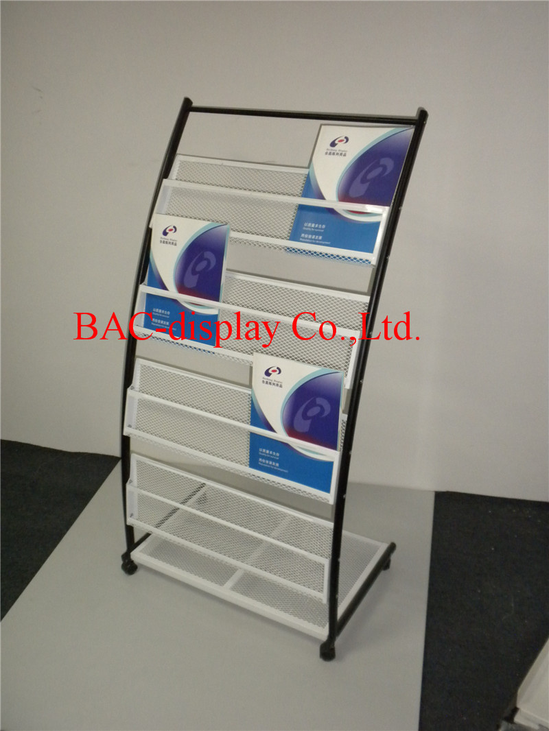 Factory Direct Supply White Powder-Coated Wire Mesh Bookshelf