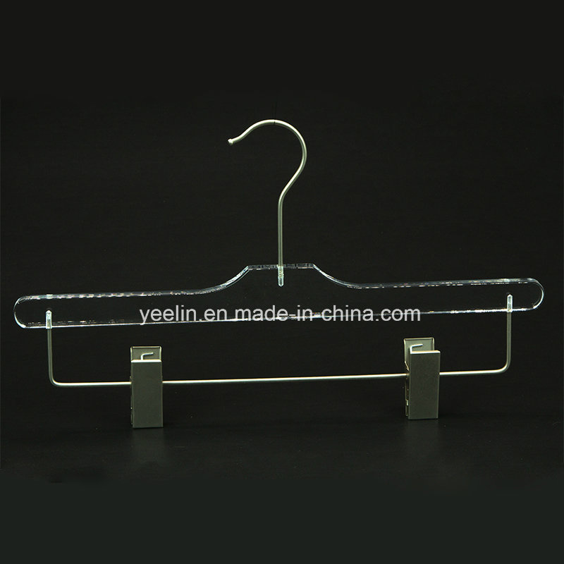 Yeelin Hot Selling Clear Acrylic Pants Hanger Acrylic Hanger
