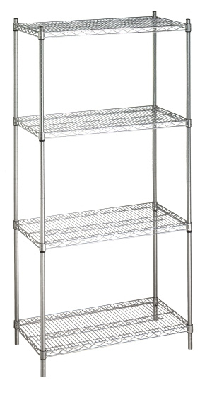 500 Lbs/ Shelf Chrome Wire Shelving
