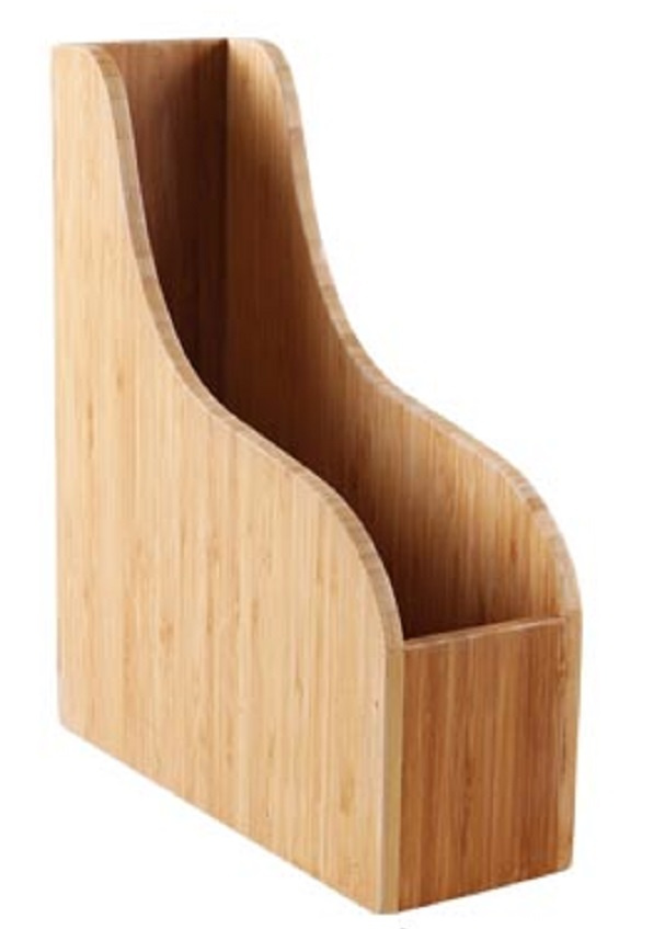 Bamboo File Rack Document Magazine Rack Organizer File Folder