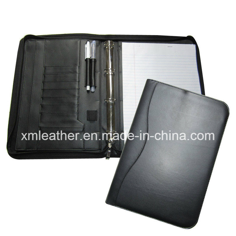 Personalized Zipper Leather Document Holder File Folder