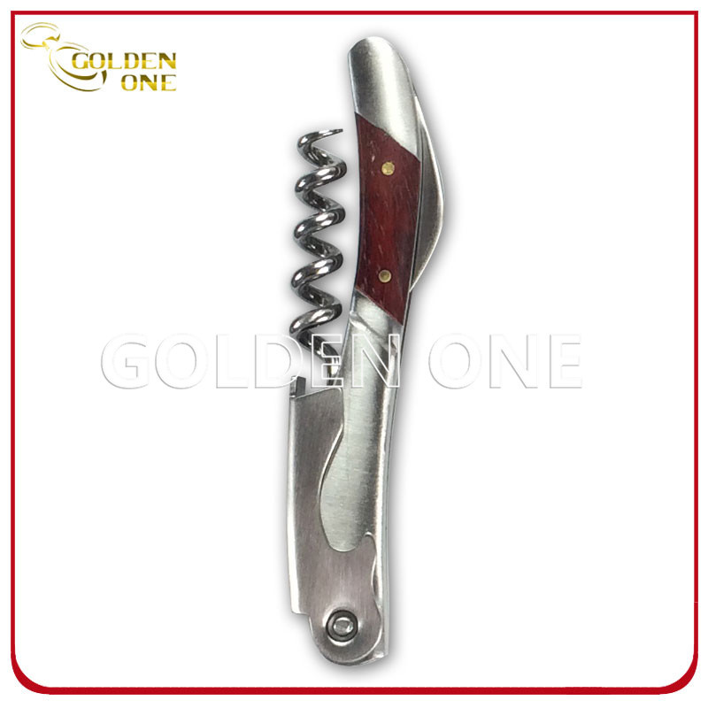 Factory Supply Wood Wine Bottle Opener with Metal Pulltap