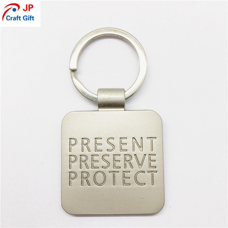 Customized Square Fancy Metal Keychain