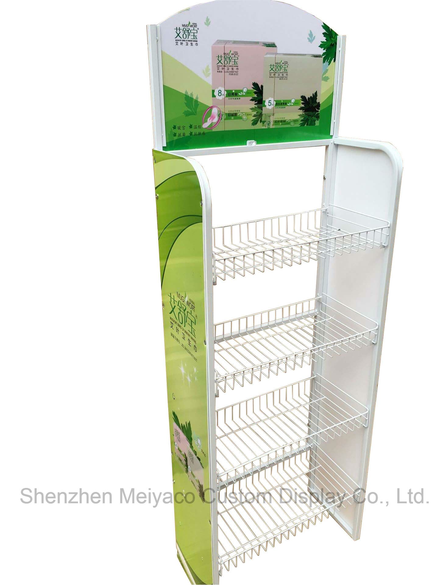 Sanitary Napkins Daily Necessities Display Stand Women Supplies Metal Wire Display Racks