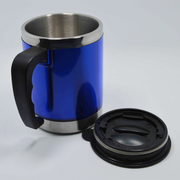 Plastic Coffee Mug Cup with Handle and Lid