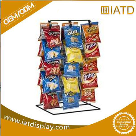 OEM Modern Supermarket Store Snacks Display Rack Shelf