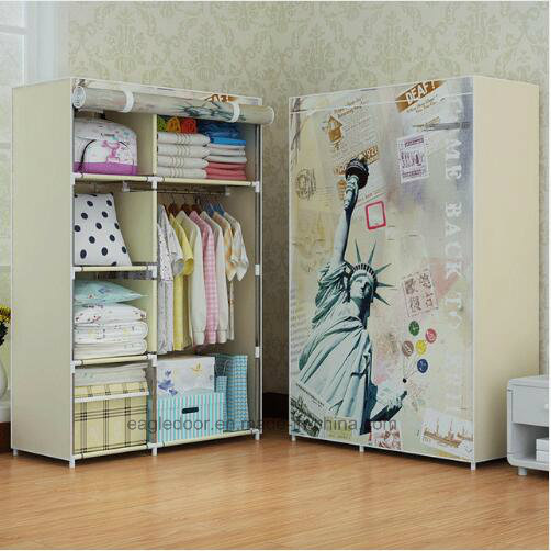 Modern Simple Wardrobe Household Fabric Folding Cloth Ward Storage Assembly King Size Reinforcement Combination Simple Wardrobe (FW-27E)