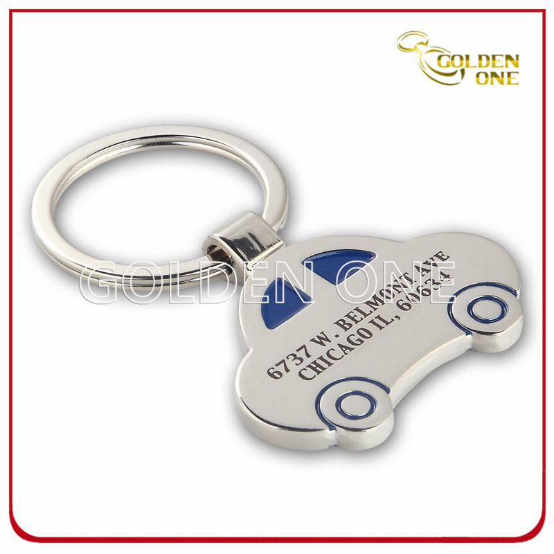 Die Casting Customized Car Shape Coloring Metal Keychain