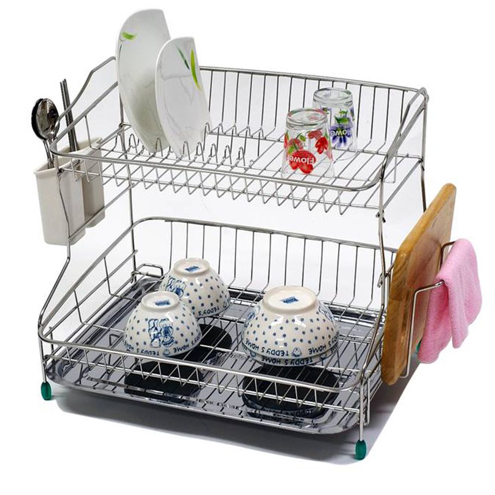 Kitch Housware Metal 2 Tiers Dish Rack