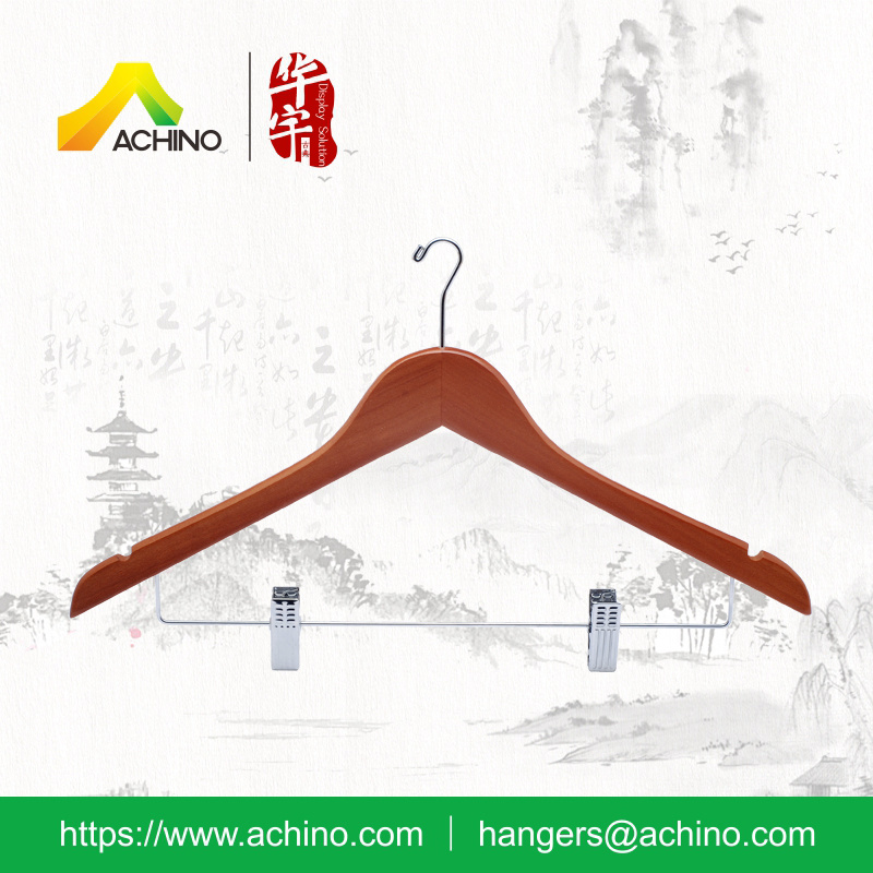 Wooden Anti-Theft Hotel Hanger for Ladies (AHWWH202)