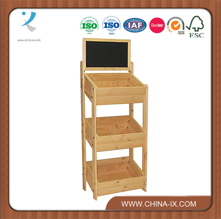 Floor Standing 3 Tier Dump Bin with Blackboard Head