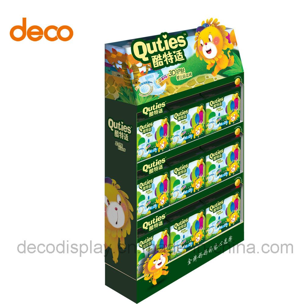 High Quality Cardboard 3 Tiers Pocket Display Rack for Snacks