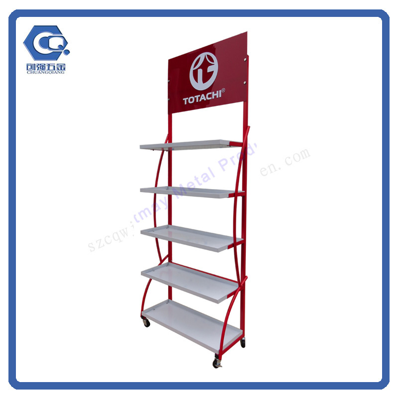 Floor-Standing Metal 5 Tiers Lubricating Oil Display Rack