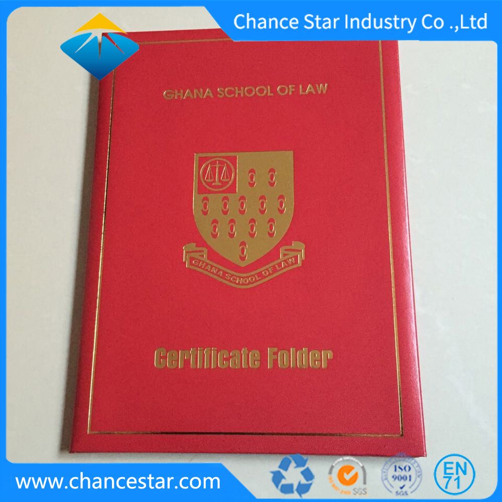 Custom Diploma and Certificate Folder, PU Degree Certificate Folder