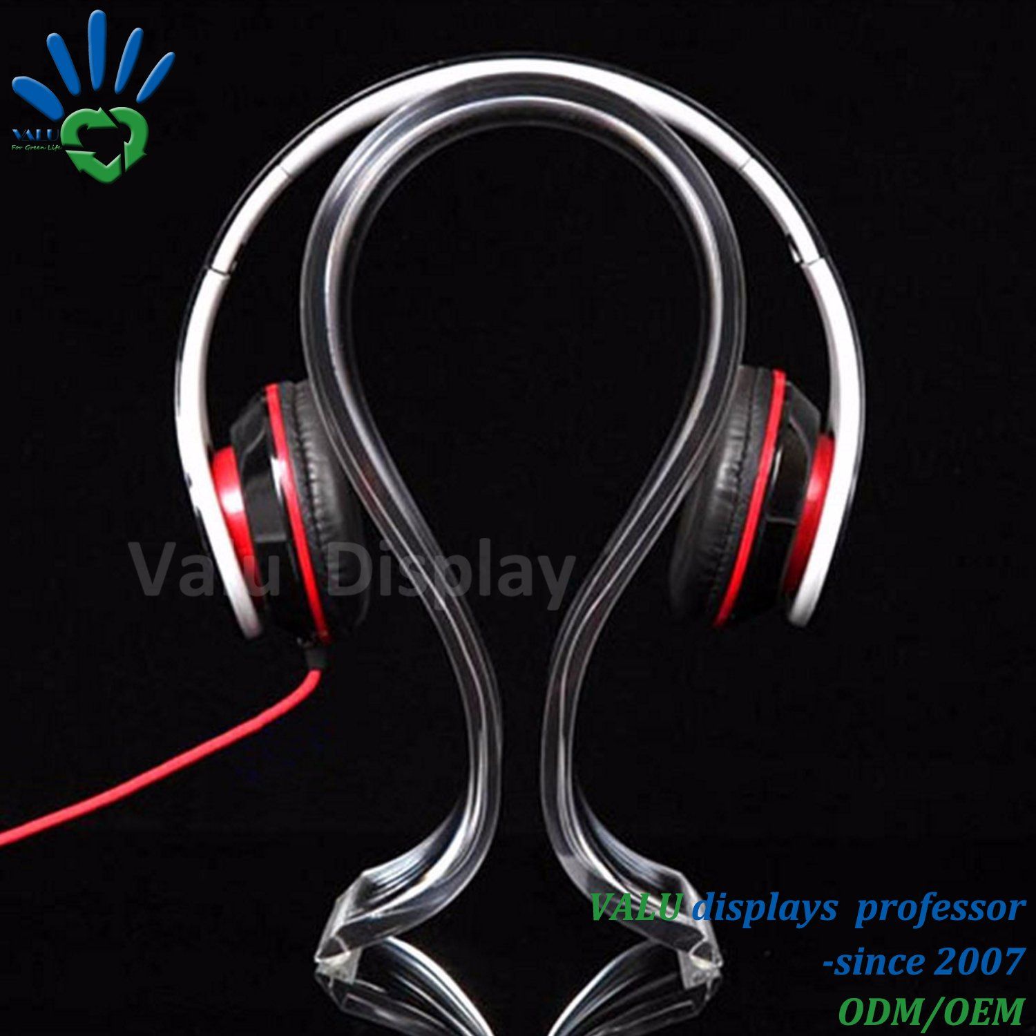 Transparent Acrylic Headphone Stand Display Headset Holder