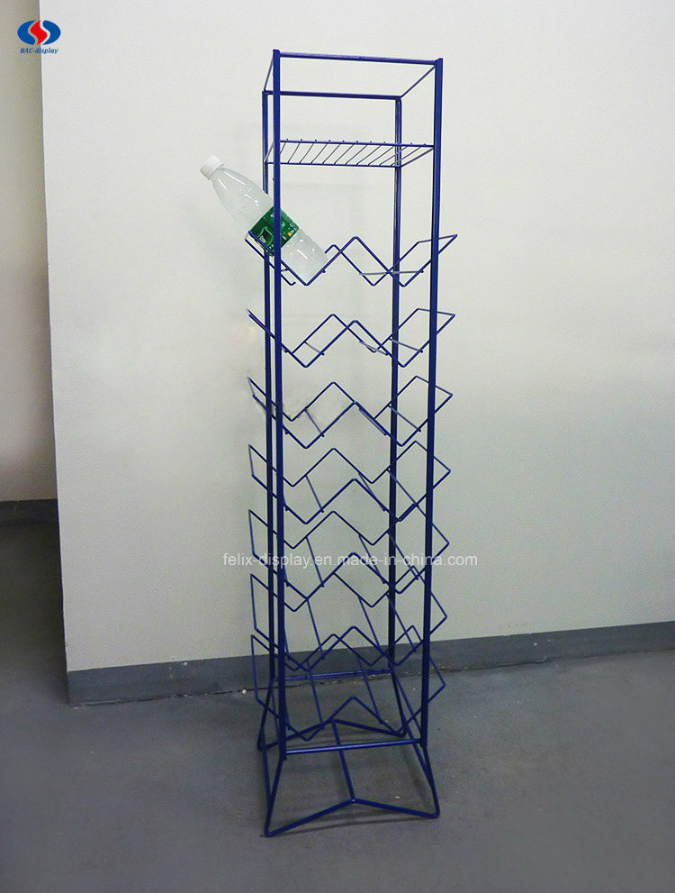 Metal Wire Type Rack Drink Coffee Water Beverage Bottle Display Stand