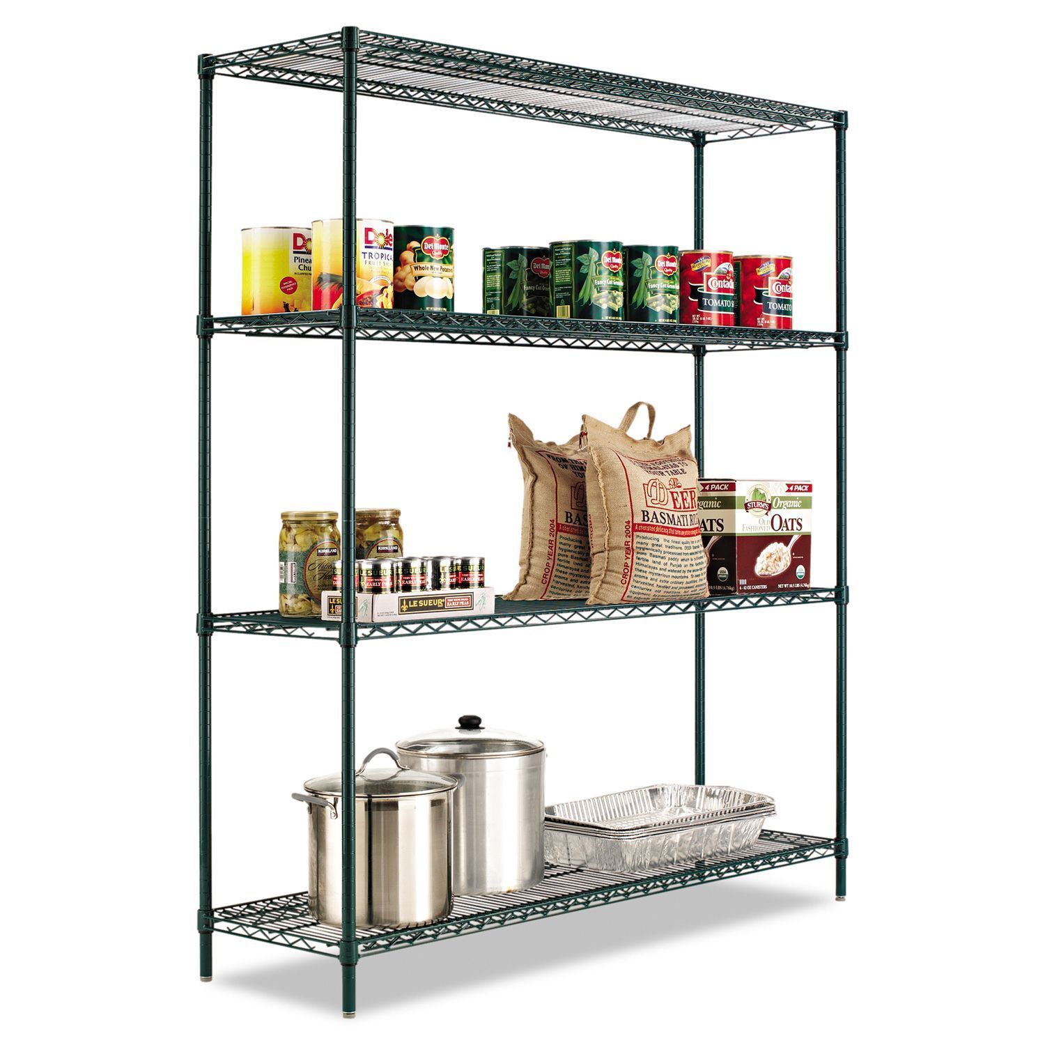 Adjustable 4 Tiers Metal Convenience Wire Shelving Style Restraurant Catering Storage Quipment