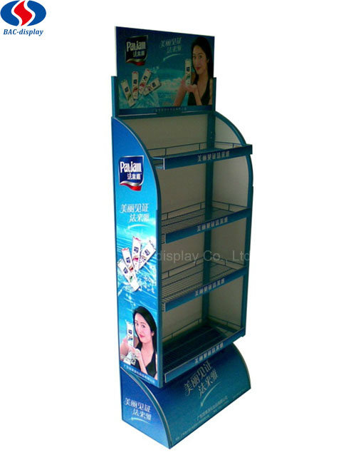 4 Layers Floor-Type Metal Cosmetics Display Stand Display Rack