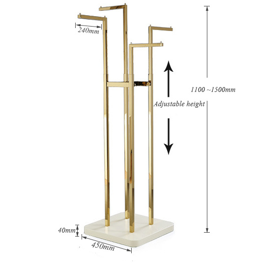Exquisite Stainless Steel Clothing Display Rack / Bag Hanging Rack