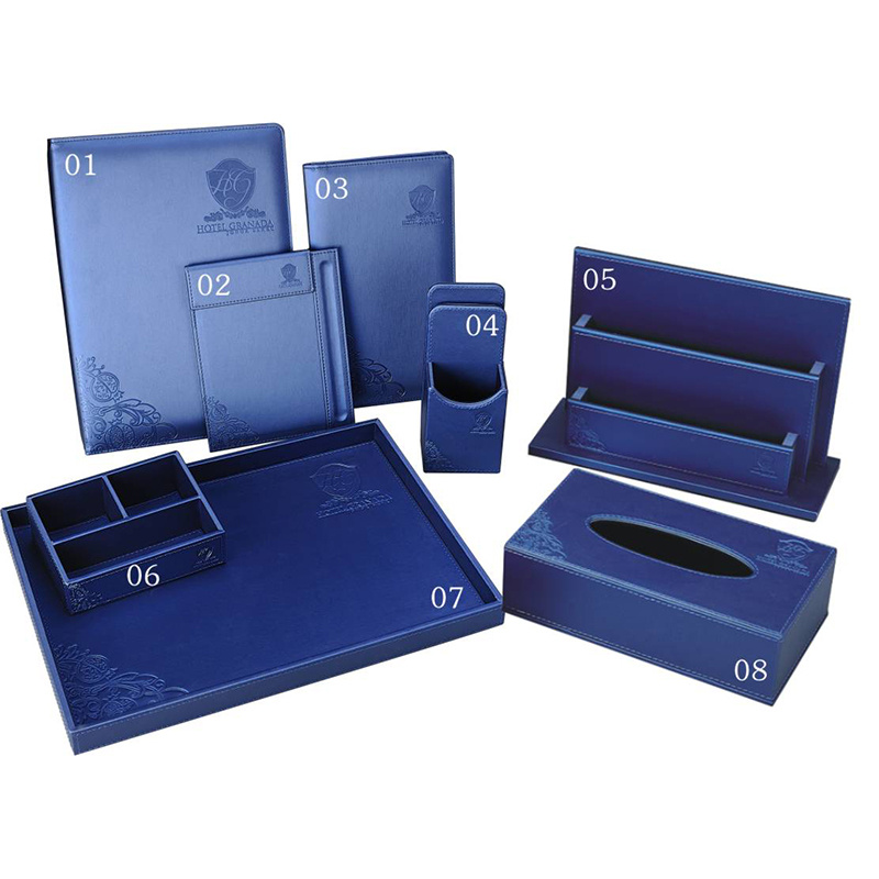 Luxury Sky Bule Leather Bill Folder