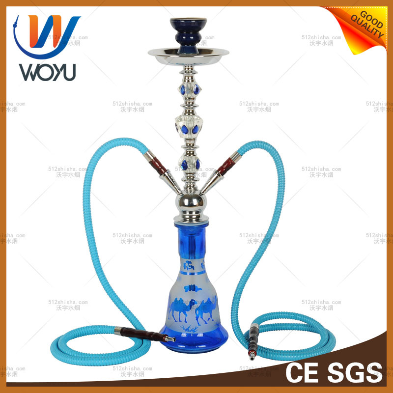 Shisha Neptune Blue Glass Pipes Water Cut Tobacco Shisha