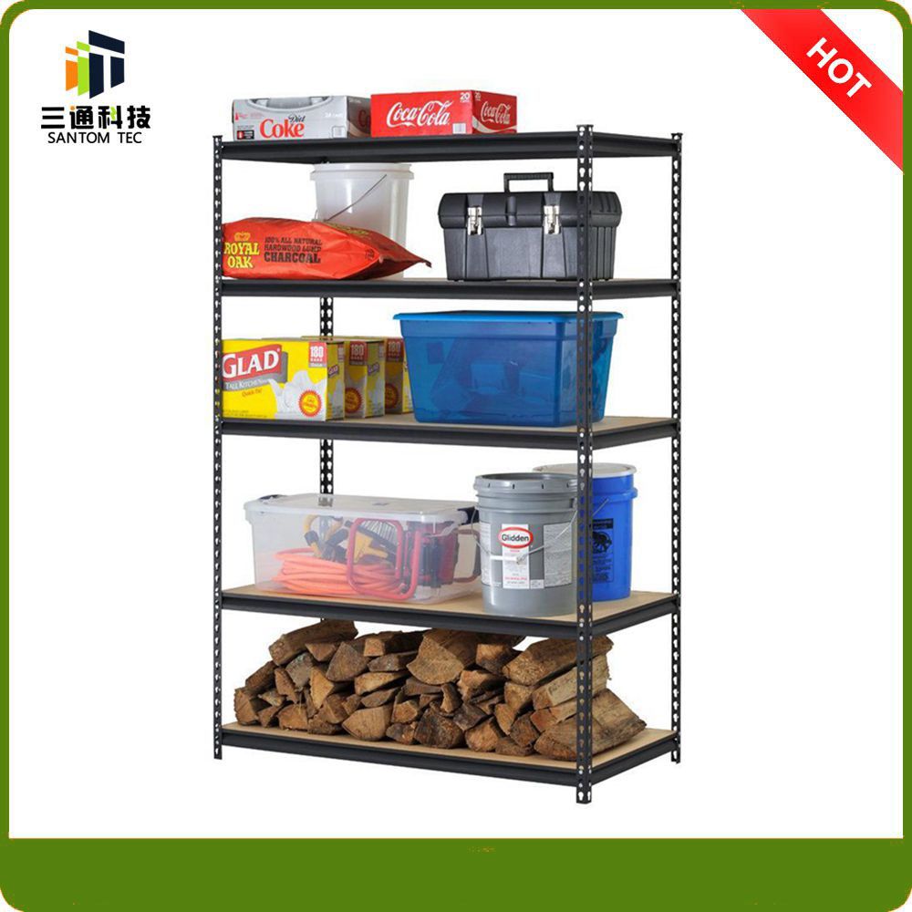 5 Shelf Slotted Angle Rack, Garage Steel Storage Shelf for Sale