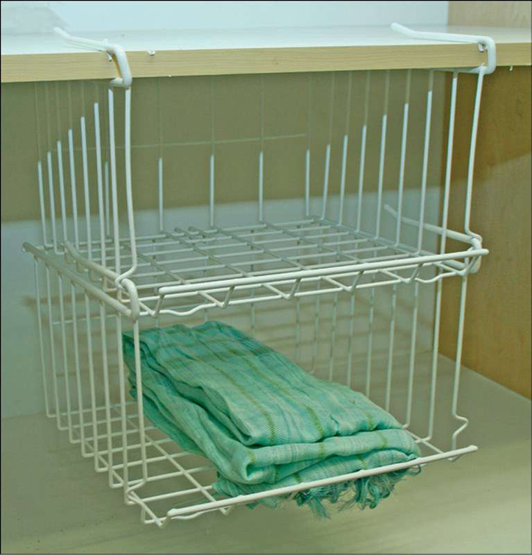 Convenience Storage Metal Basket Under The Table