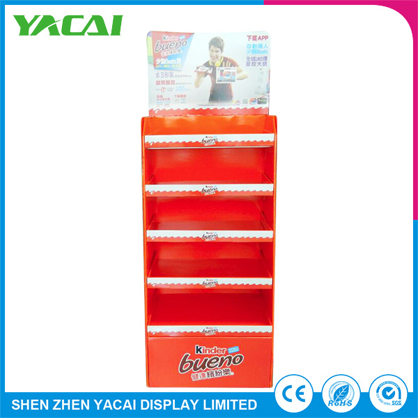 Custom Folded Retail Paper Floor Products Display Rack