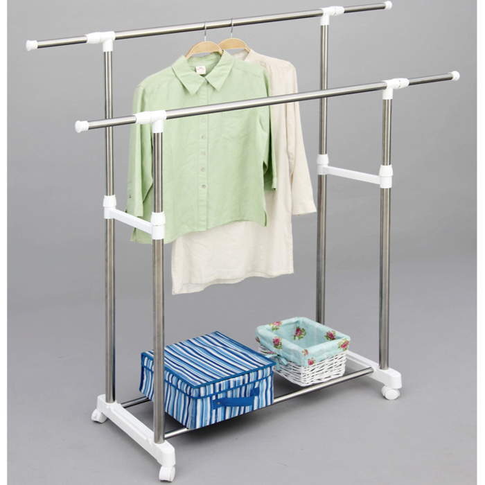 Stainless Steel Double Rod Clothes Hanger