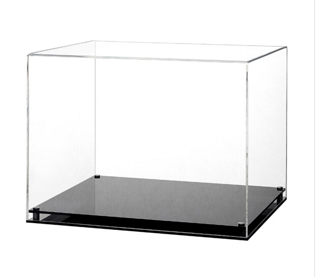 Custom Sized Acrylic Modern Display Case with a Black Base