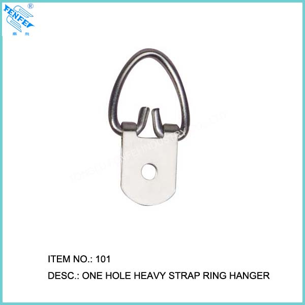 101 One Hole Heavy Strap D-Ring Hanger in Nickle