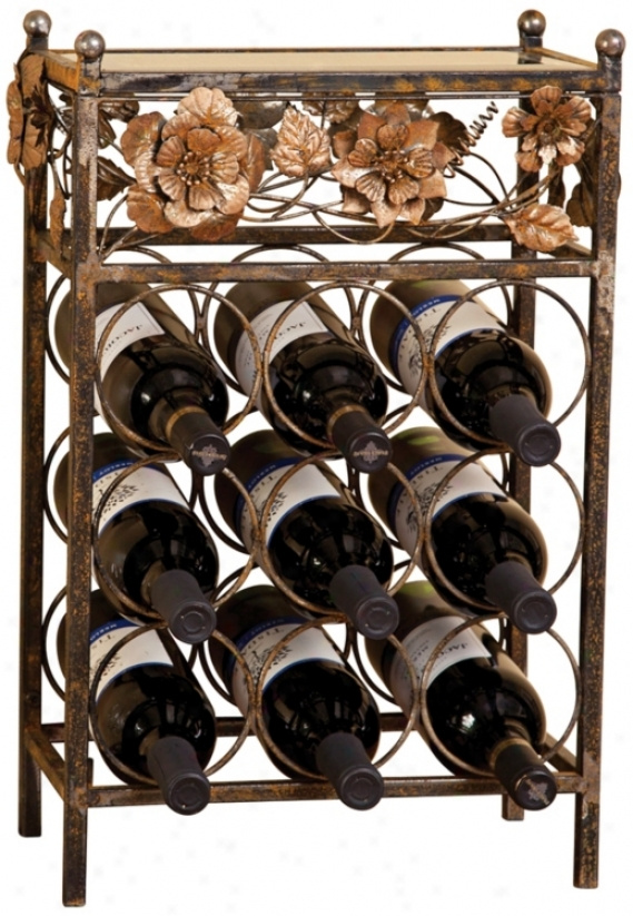 Classical Wind Display Rack with Flower Decoration