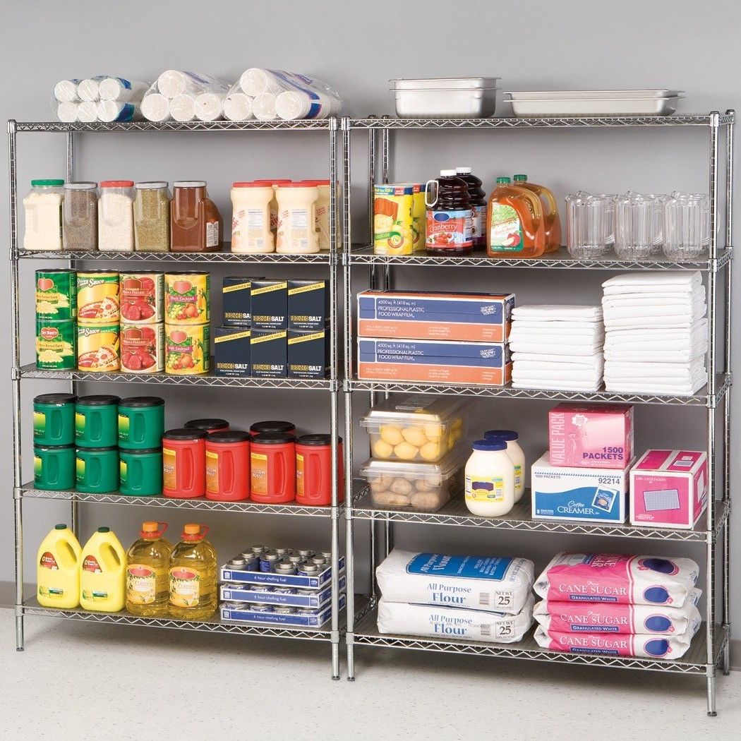 Heavy Duty 5 Shelf Steel Display Wire Shelving Storage Rack for Restaurant or Supermarket