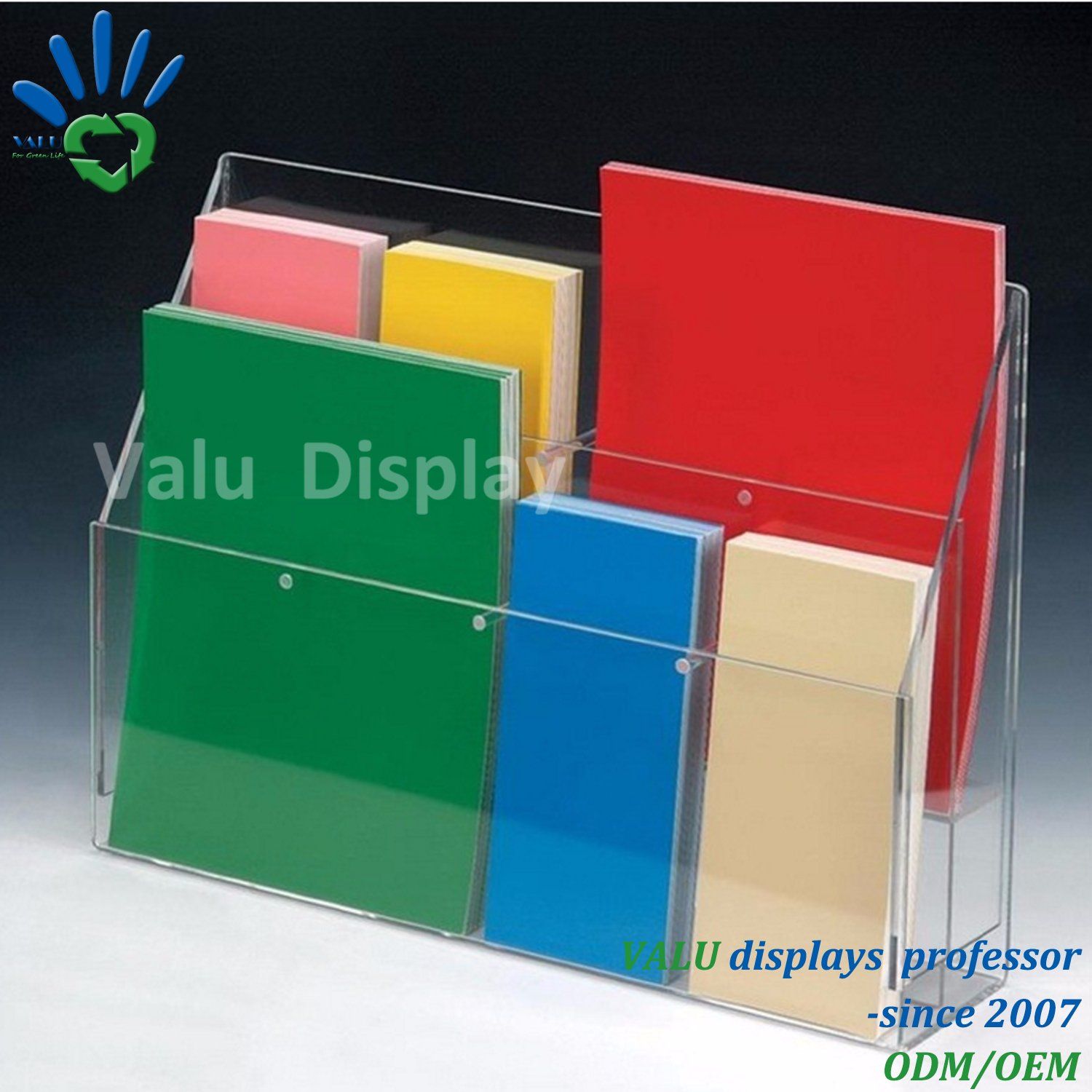 Acrylic Promotional Brochure Holders, Leaflet Display Stands Holder