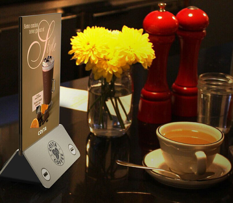 Custom Acrylic Wooden Menu Holder Power Bank