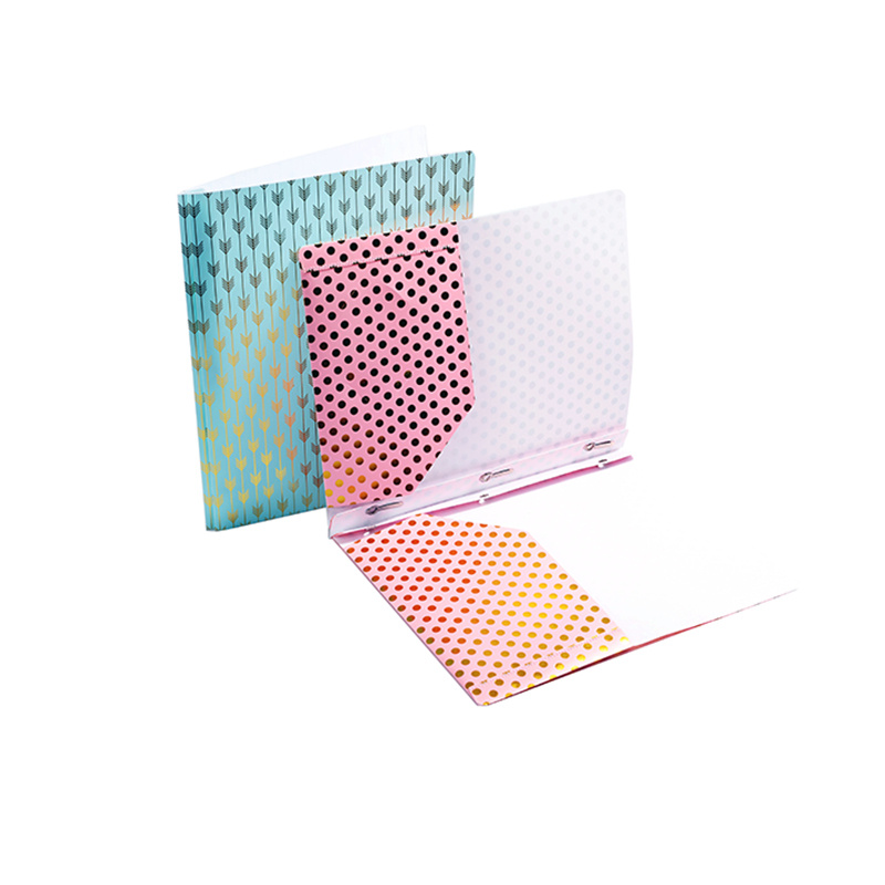 Gold Stamping PP 3 Prongs Folder with 2 Pockets