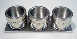 Stainless Steel Magnetic Spice Rack (CL1Z-J0604-3B)