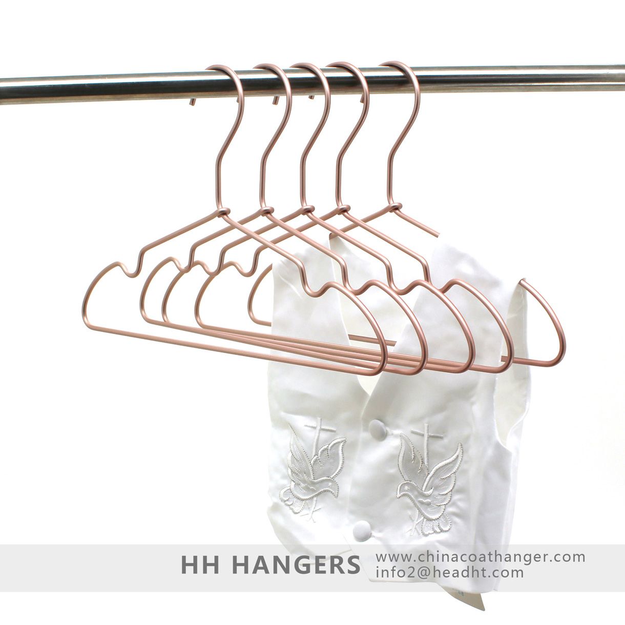 Hot Sale Copper Brass Color Hanger Metal Baby Hanger, Hangers for Jeans