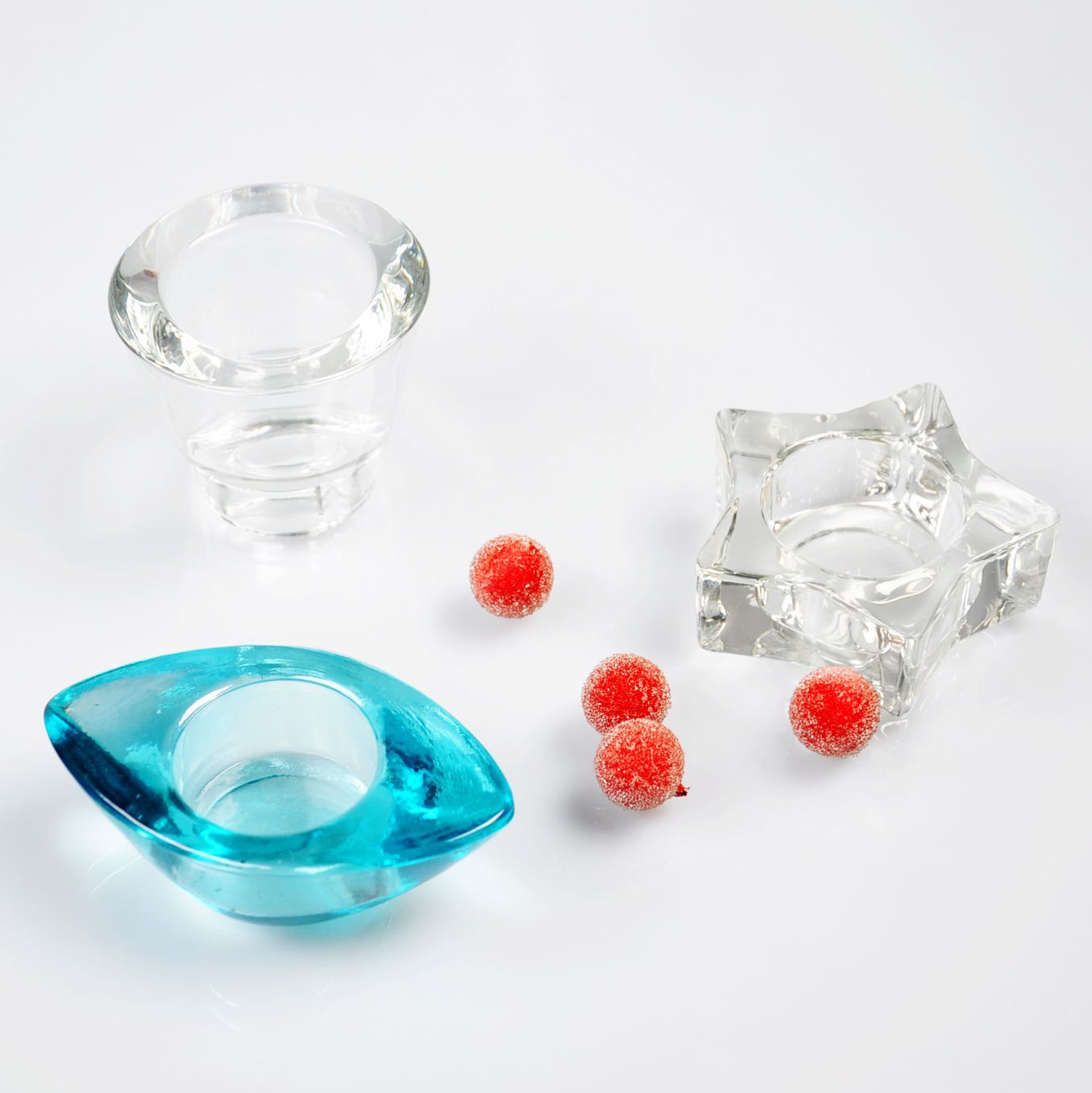 Different Shape Home Decoration Glass Candle Holder