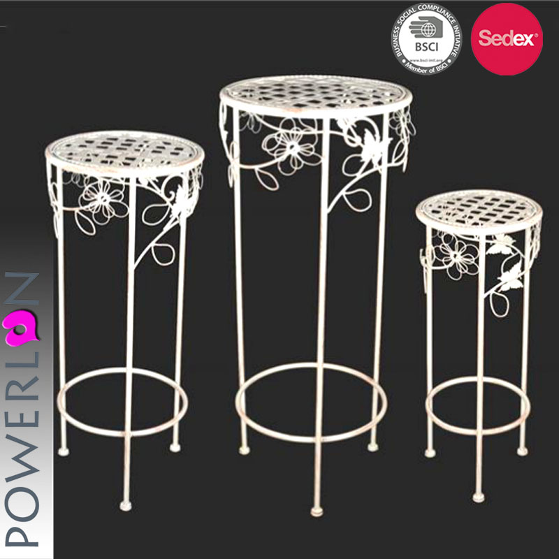 S/3 Round Planter Stands for out-Door or in-Door Use