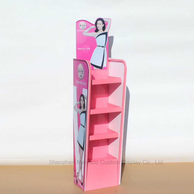 Customized Retail Shop Floor Standing Depilatory Cream Display Rack