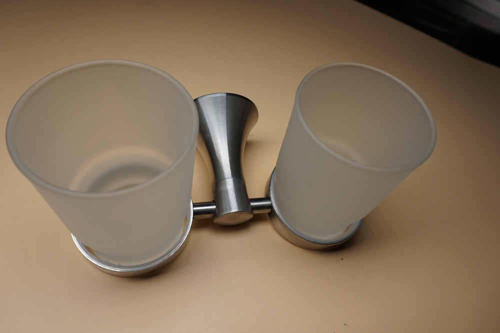 Wall Mounted 304 Stainless Steel Double Toothbrush Holder 4107