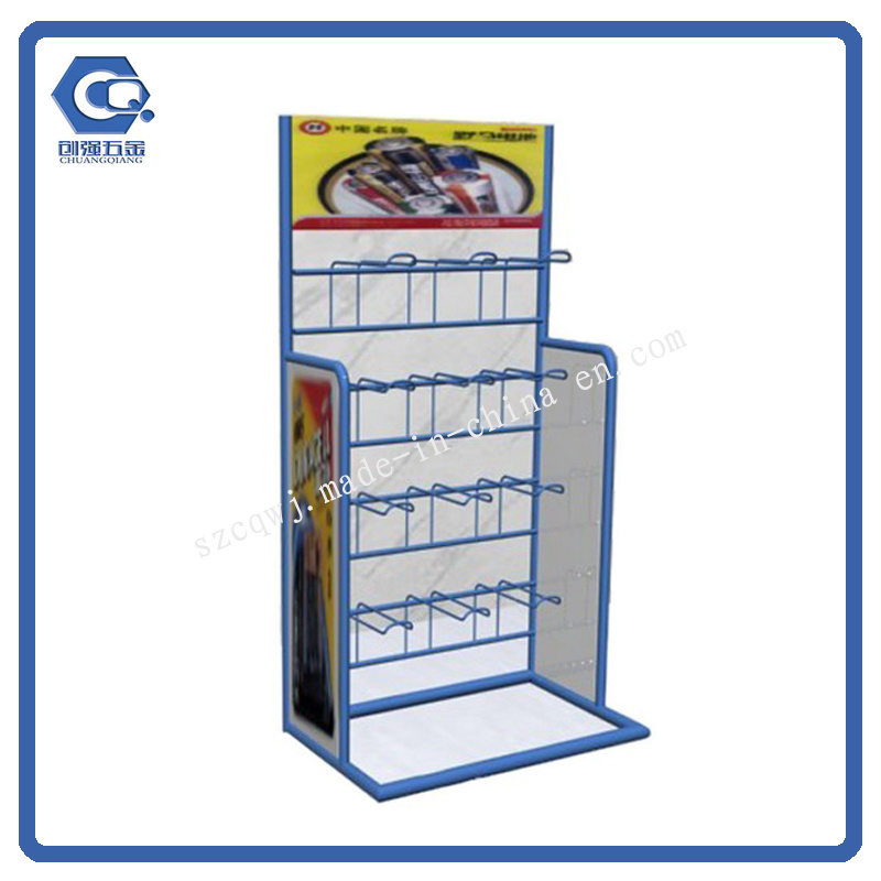 Custom Floor Suppermarket Hooks Display Rack with Logo