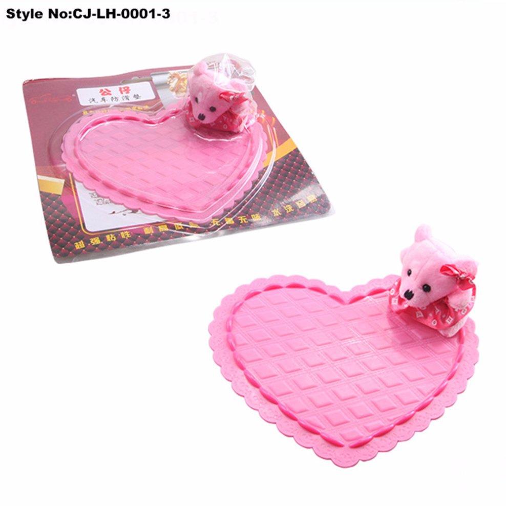 Cute Little Bear Car Mat, PVC Non-Slip Sticky Car Pad