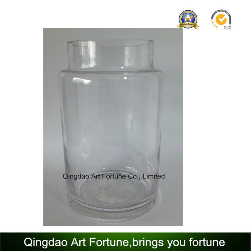 Clear Glass Hurricane Vase for Home Decor