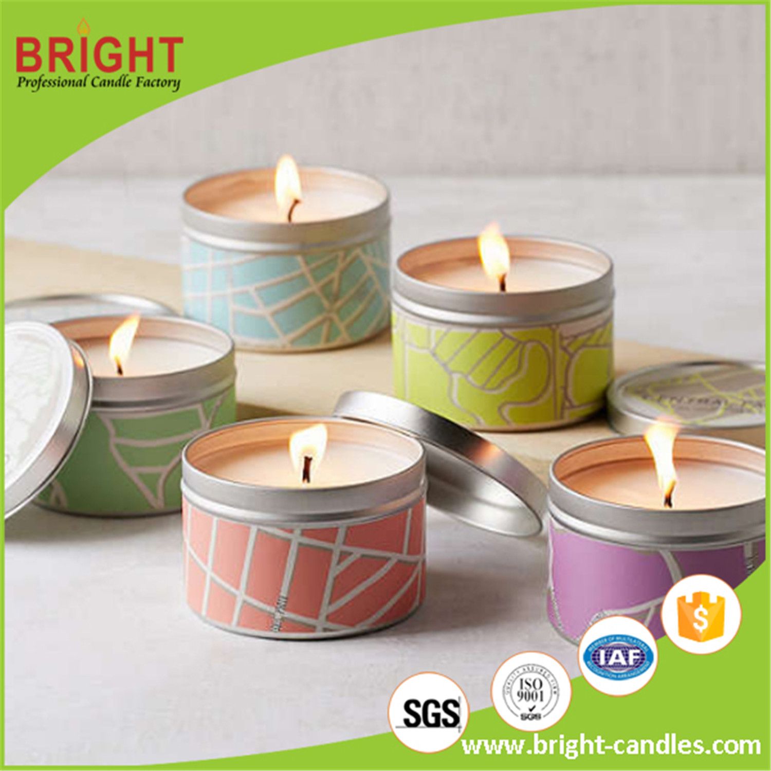 Customized Glass Jar Candles in Large Quantities