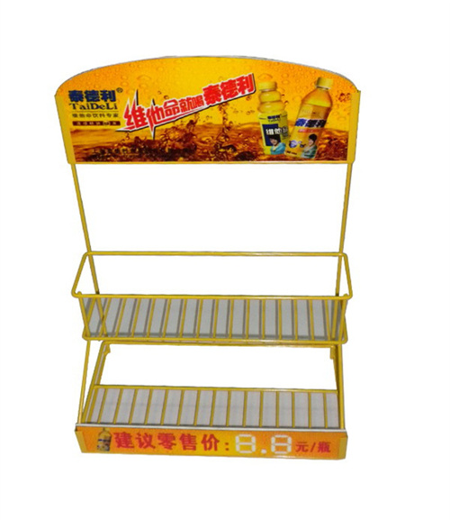 Countertop Retail Store Metal Drinks/Supermarket Bottles Display Stand Rack