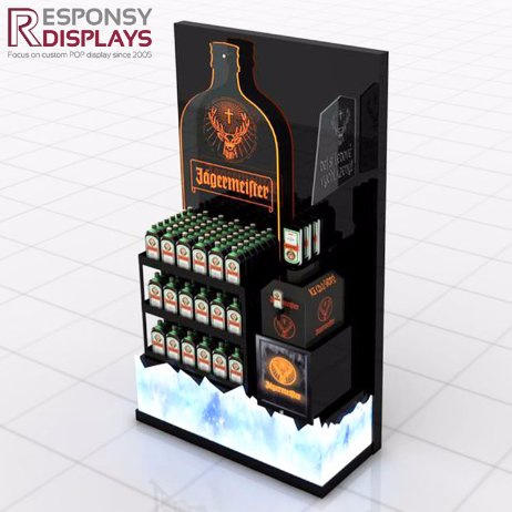 Fashion Design Metal and Acrylic Wine Bottle Display Shelves