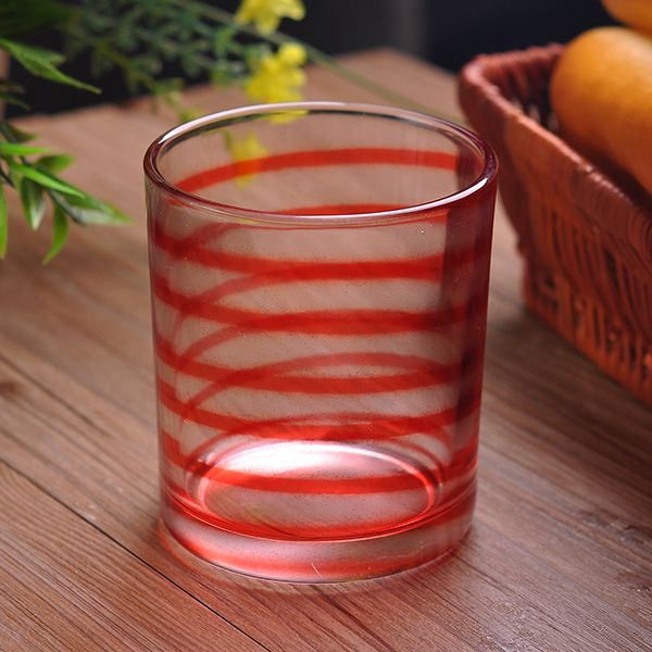 Spray Color Stripe Candle Holder