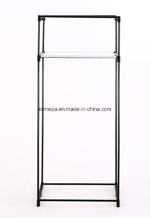 Amjsjw012b Fabric Wardrobe Cloth Garment Rack Shelf Stand